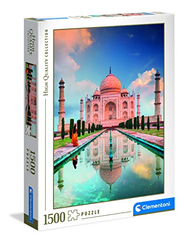 Clementoni 31818 Taj Mahal – Puzzle 1500 Teile ab 9 Jahren, buntes Erwachsenenpuzzle mit kräftigen Farben, Geschicklichkeitsspiel für die ganze Familie, schöne Geschenkidee von Clementoni