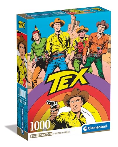 Clementoni 39841 Tex Puzzle 1000 Teile, Hochwertige Kollektion, für Erwachsene, Hergestellt in Italien, Multicolor-39840, Multicolor von Clementoni