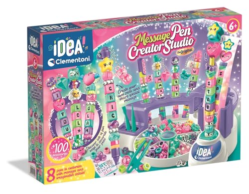 Clementoni The Message Pens - Personalisieren Sie bunte Stifte mit Perlen, Aufklebern und Buchstaben für Kinder ab 6 Jahren Clementoni The Message Pens - Personalisieren Sie bunte Stifte mit Perlen, Aufklebern und Buchstaben für Kinder ab 6 Jahren von Clementoni
