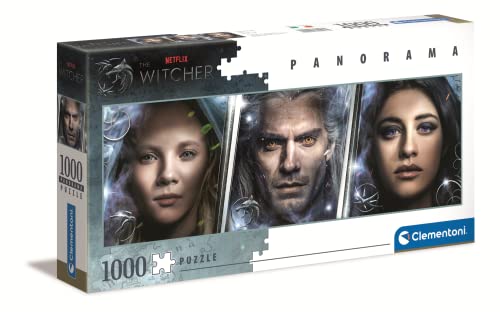 Clementoni 39593 Panorama The Witcher – Puzzle 1000 Teile ab 9 Jahren, Erwachsenenpuzzle mit Panoramabild, Geschicklichkeitsspiel für die ganze Familie, ideal als Wandbild von Clementoni