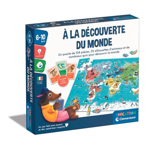 Clementoni Entdecken Sie die Welt für Kinder von 6 – 10 Jahren | Puzzle Weltkarte 124 Teile + TierQuiz | Klassifikationskarten + Suche und Finden | Lernspiel Geographie | Geschenkidee Clementoni Entdecken Sie die Welt für Kinder von 6 – 10 Jahren | Puzzle Weltkarte 124 Teile + TierQuiz | Klassifikationskarten + Suche und Finden | Lernspiel Geographie | Geschenkidee von Clementoni