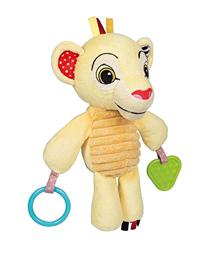 Clementoni Disney Baby König der Löwen Erste Aktivitäten Plüschtier - Kuscheliges Lernspielzeug, Spielzeug für Sensorik & Tastsinn, für Babys ab 6 Monaten, 17296 von Clementoni