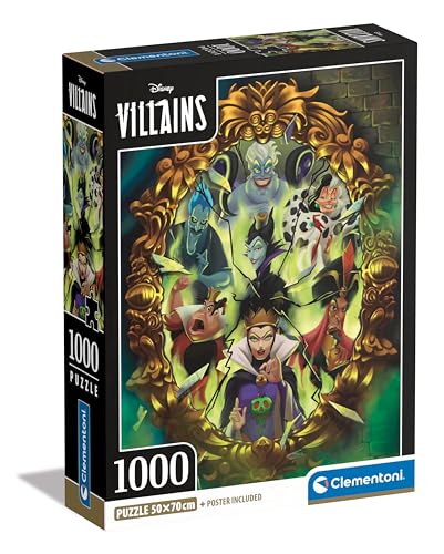 Clementoni Villains Puzzle 1000 Teile Erwachsene - Disney Puzzle Erwachsene in 70 x 50 cm - Puzzle Erwachsene anspruchsvoll von Clementoni 39812 von Clementoni