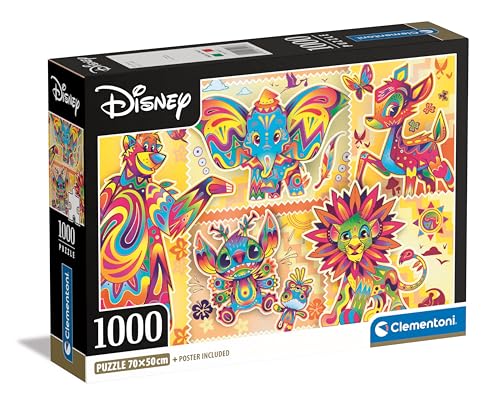 Clementoni Puzzle 1000 Teile + Poster: Die Disney-Klassiker von Clementoni