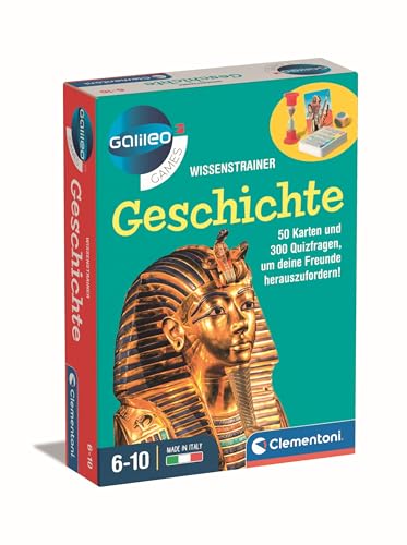 Clementoni Galileo Games WissensTrainer - Wissensfragen zur zur Geschichte und Vorgeschichte - Quiz-Spiel für Kinder ab 6 Jahren 59359 von Clementoni