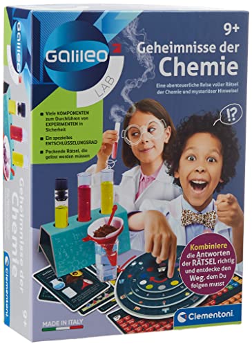 Clementoni Galileo Lab Geheimnisse der Chemie - abenteuerliches Labor Set mit magischen Hinweisen - spielerische Einführung in die Chemie & Wissenschaft für Kinder ab 9 Jahren 59214 von Clementoni