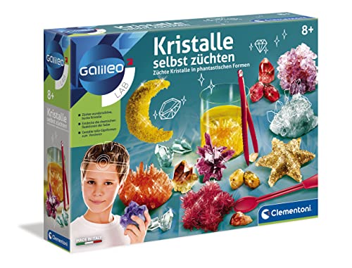 Clementoni Galileo Lab – Kristalle selbst züchten, Experimentierkasten für kleine Wissenschaftler, Spielzeug für Kinder ab 8 Jahren, farbenfrohe Experimente fürs Kinderzimmer von Clementoni 59116 von Clementoni