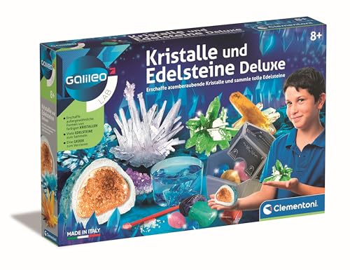 Galileo Lab - Kristalle und Edelsteine Deluxe, Kristalle züchten und Edelsteine sammeln für Kinder ab 8 Jahren, 59330 von Clementoni von Clementoni