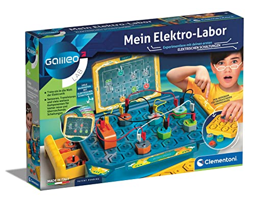 Clementoni Galileo Lab – Mein Elektro-Labor, spannender Experimentierkasten, elektronischer Bausatz mit Sensoren & Lichteffekten, für Kinder ab 8 Jahren von Clementoni 59292 von Clementoni