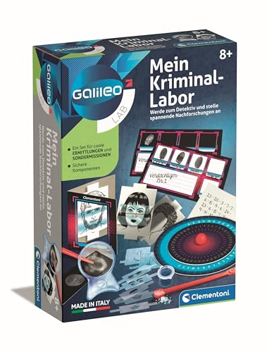 Galileo Lab Mein Kriminal-Labor - Detektiv-Set für Kinder ab 8 Jahren - Ausrüstung für Junge Detektive, Ermittler & Agenten - 59321 von Clementoni von Clementoni