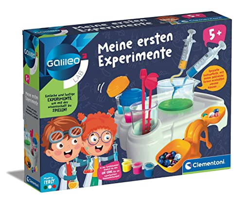 Clementoni Galileo Lab – Meine ersten Experimente, spannende Versuche für Vorschulkinder, Experimentieren mit Farben, Gewichten & Maßen, für kleine Forscher ab 5 Jahren von Clementoni 59266 von Clementoni