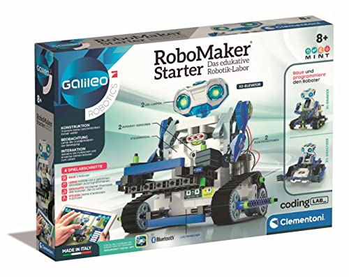 Galileo Robotics – Coding Lab RoboMaker Starter, edukatives Robotik-Labor, elektronisches Lernspiel zum Programmieren, Spielzeug für Kinder ab 8 Jahren von Clementoni 59122 von Clementoni