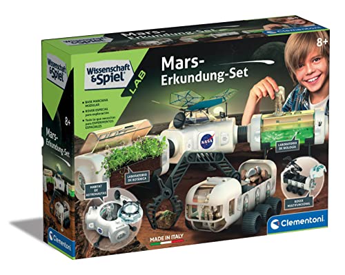 Clementoni Wissenschaft & Spiel – Mars-Erkundung-Set, Lernspielzeug zum Experimentieren, mit NASA-Raumstation & Weltraum-Rover, Kinder ab 8 Jahren von Clementoni 59289 von Clementoni