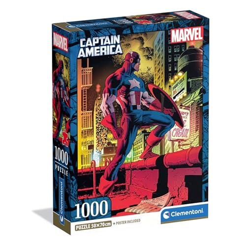 Puzzle 1000 Teile Captain America Marvel von Clementoni