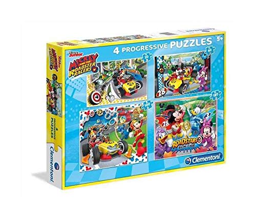 Puzzle 20 Teile - 4 Puzzles - Mickey and the Roadster Racers von Clementoni