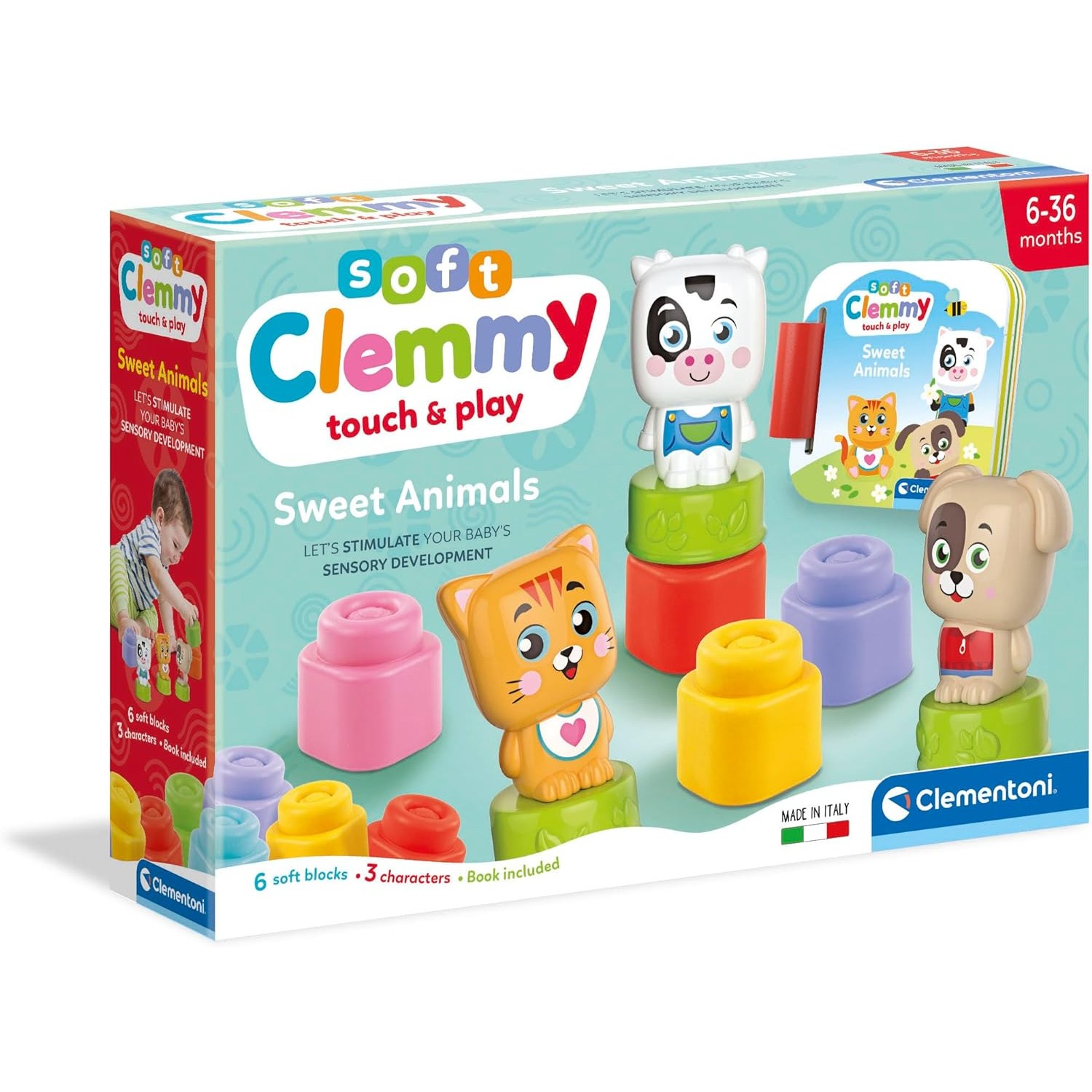 Soft Bricks Clementoni Soft Clemmy Sweet Animal Farm von Clementoni