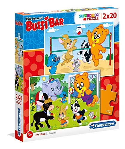 Supercolor Puzzle - Bussi Bär - 2 x 20 Teile, Puzzle für Kinder von Clementoni