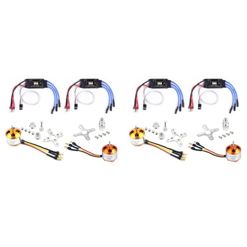 Cliney 4Pack 2212 1400Kv/2200Kv BüRstenloser AußEnläUfermotor mit Halterung 10T/6T+30A ESC für Rc Aircraft Quadcopter UFO von Cliney