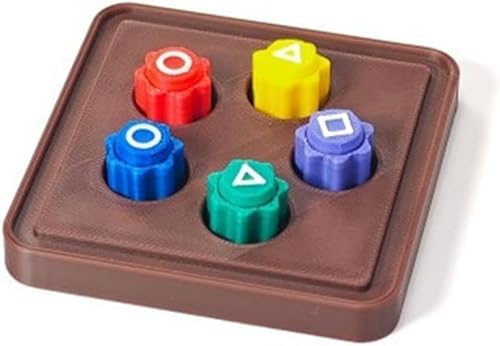 Korean Folk Game Set (Korean Traditional Play Game),Gonggi Jack Stone Pebbles Set, Minigame Grasping Stones, Classic Hand-Eye Coordination Fun,Family Travel Games (5pcs+1base) von Clisole