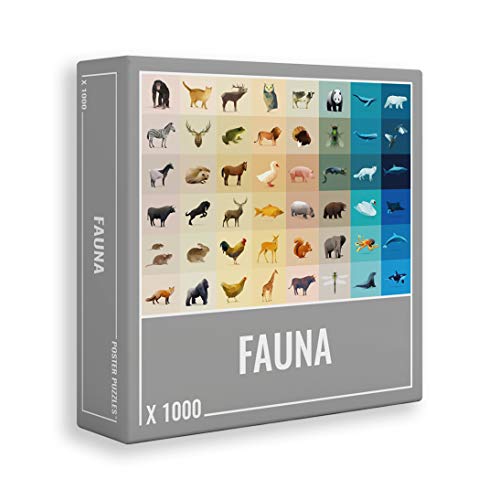 Cloudberries Fauna - Buntes 1000 Teile Puzzle fŸr Erwachsene mit coolen Polygon-Tieren und einfachem Farbblockmuster. Erwachsenenpuzzle in Europa aus FSC-Papier hergestellt von Cloudberries