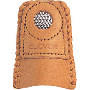 Clover Fingerhut Leder mit Metallplatte Medium von Clover