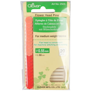 Clover Stecknadeln / Patchworknadeln Blumen 0,55x50mm - 20 Stk von Clover