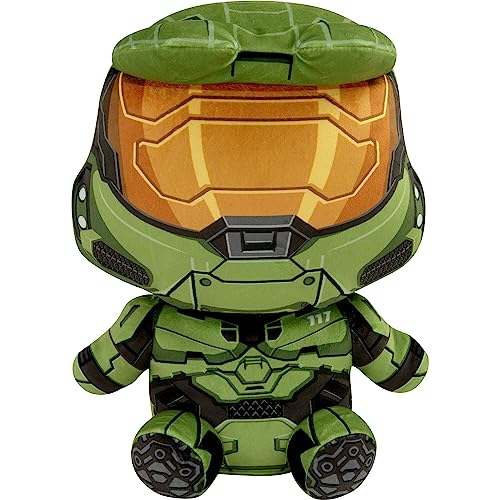 Club Mocchi Mocchi HALO MASTER CHIEF MEGA 15 Zoll Plüschtier - Sammelbare Halo Spielzeuge - Offiziell lizenzierte Helden Spielzeuge - Schreibtisch Buddy Action Figuren - Kinderspielzeug 3+ Jahre von Club Mocchi Mocchi