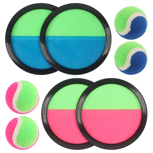 Clvsyh Klettballspiel Für Kinder, Klettball Strandspielzeug, Fangballspiel Mit 4 Fangscheiben 4 BäLle, Outdoor Spiele Für Kinder Wurf- Und Fangspiel Für Junge MäDchen Ab 3 4 5 6 7 Clvsyh Klettballspiel Für Kinder, Klettball Strandspielzeug, Fangballspiel Mit 4 Fangscheiben 4 BäLle, Outdoor Spiele Für Kinder Wurf- Und Fangspiel Für Junge MäDchen Ab 3 4 5 6 7 von Clvsyh