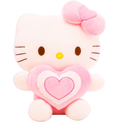 Kinder Plüschtier, 30cm KT Cat Plüschpuppe, Flauschige Figur für Kinder, Cartoon Kuscheltier Stofftier Gefüllte Plüschpuppe, Jungen Mädchen Geburtstaggeschenke Party Supplies(A) von Clvsyh