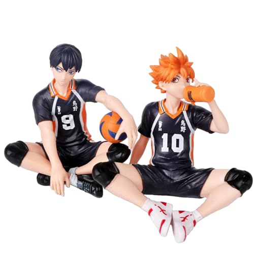 Clybeaut 2pcs Haikyuu Figuren, Haikyuu Statue Spielzeug, 10cm Haikyuu Figur Modell，Haikyuu Figuren Kinder, Kinder-Cartoon-Sammlerstücke, Schreibtischdekorationen von Clybeaut