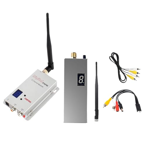 Clyictz FPV 1,2,5 W VTX VRX-Kit 8 Kanäle 1500 MW FPV-Videosender-Empfänger mit Antenne -92 DBm für FPV-RC-Drohne mit Großer Reichweite von Clyictz