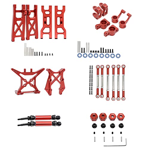 Clyictz Metall-Upgrade-ZubehöR-Kit für 1/10 2WD-Serie Ruckus Torment Circuit RC-Auto-Upgrade-Teile, Rot von Clyictz