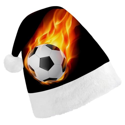 Cmagnifico Weihnachtsmütze für Erwachsene, Fußball-Feuerhut für verschiedene Feiertagspartys von Cmagnifico