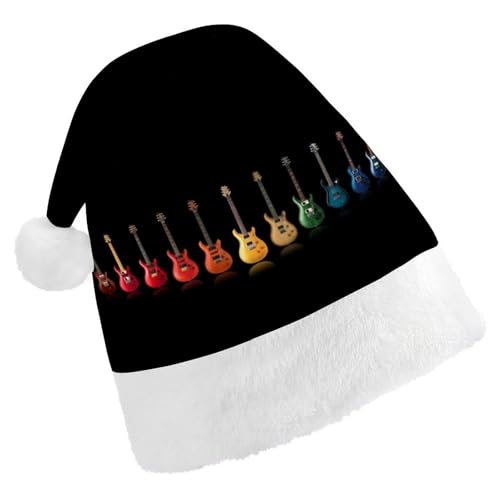 Cmagnifico Weihnachtsmütze für Erwachsene, Gitarre, bunte Musikmütze für verschiedene Feiertagsfeiern von Cmagnifico