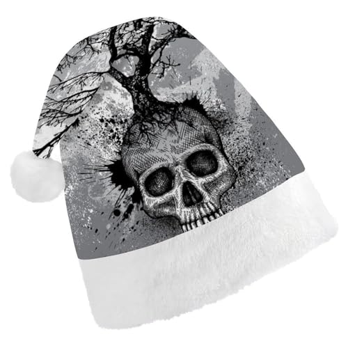 Cmagnifico Weihnachtsmütze für Erwachsene, Horror-Totenkopf-Baumhut für verschiedene Feiertagspartys von Cmagnifico