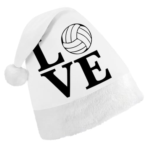 Cmagnifico Weihnachtsmütze für Erwachsene, "I Love Volleyball" für verschiedene Feiertagspartys von Cmagnifico