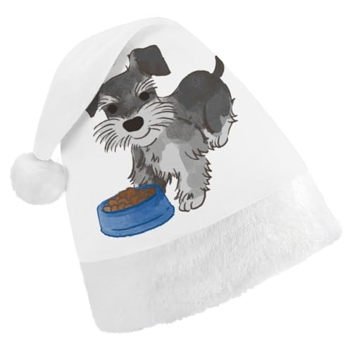 Cmagnifico Weihnachtsmütze für Erwachsene, Schnauzer-Hundehut für verschiedene Feiertagsfeiern von Cmagnifico