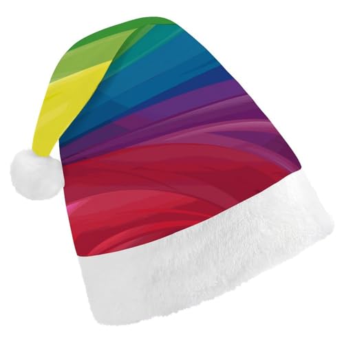 Cmagnifico Weihnachtsmütze für Erwachsene, bunter Regenbogenhut für verschiedene Feiertagsfeiern von Cmagnifico