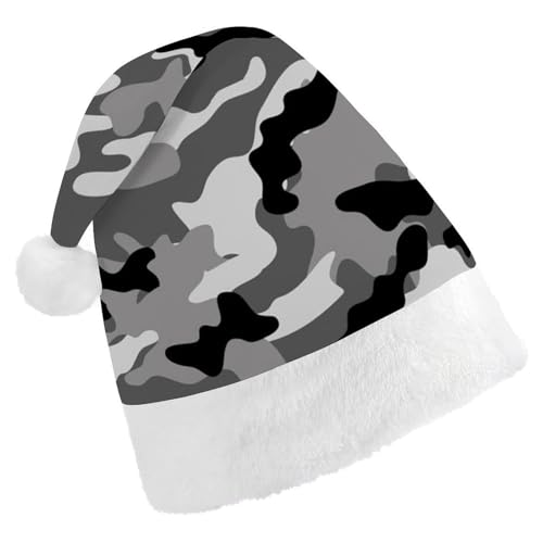 Cmagnifico Weihnachtsmütze für Erwachsene, grauer Camouflage-Hut für verschiedene Feiertagspartys von Cmagnifico