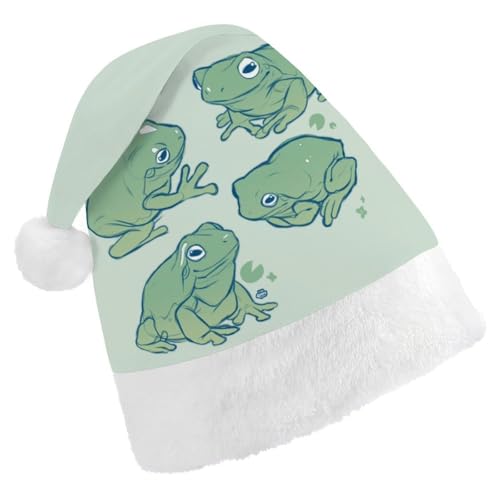 Cmagnifico Weihnachtsmütze für Erwachsene, niedlicher Froschhut für verschiedene Feiertagspartys von Cmagnifico