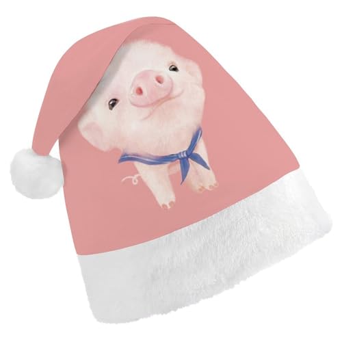 Cmagnifico Weihnachtsmütze für Erwachsene, rosa Schweinehut für verschiedene Feiertagspartys von Cmagnifico