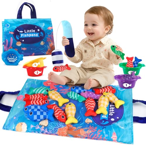 Spielzeug ab 1 Jahr Baby Spielzeug Angelspiel Montessori Spielzeug Für Kleinkinder Von 1-3 Jahren Fische Angeln Kinderspielzeug ab 1 Jahr Geschenk Für Baby von Cmiolacuna