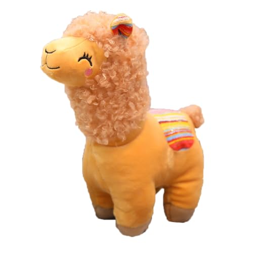 Cndiyald 1pc niedliche Alpaca Plüsch Puppe Stoffted Doll Lama Stoffed Animal Doll Home Dekoration süßes Plüsch Puppengeschenk für Geburtstagsmädchenliebhaber, Brown von Cndiyald