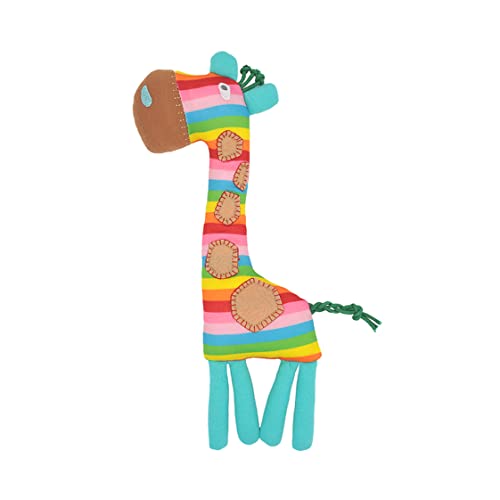 Cndiyald Baby Hand Rasseln Spielzeug Giraffe Rasseln Spielzeug Regenbogen Farbe Cartoon Tiere Plüsch Hand Bell Stick Plüsch Spielzeug Baby Bildungsspielzeug von Cndiyald