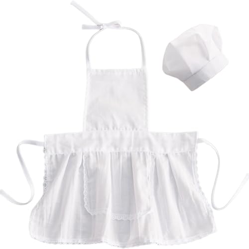 Cndiyald Babykoch Kostüm, Baby -Kind -Requisiten Outfits, weibliches Babykoch Kostüm Set, Neugeborene Babyfotografie -Requisite von Cndiyald