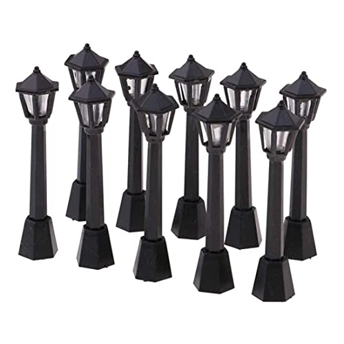 Cndiyald Batterielampenmodell für Fairy Garden Life Szene Dekor, Sunnimix 10pcs 1/12 Dolls House Street Light, Dollhouse Möbel und Accessoires AOD von Cndiyald