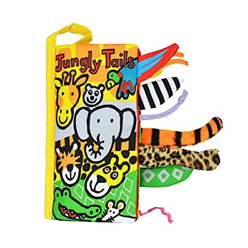 Cndiyald Cartoon -Stoffbuch Kinder Cartoon Tuch Buch Stereo Tiere Schwänze Baby Kinder Bettdekoration Frühes Bildungsspielzeug Interaktive Entwicklung Spielzeug Jungle Schwanz von Cndiyald