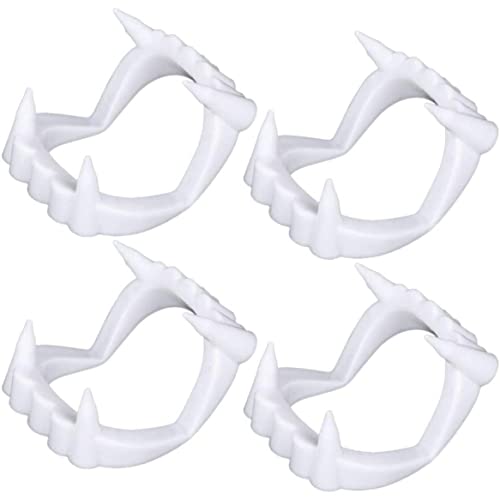 Cndiyald Cosplay Vampire Zähne Reißzähne Zahnersatz Halloween Party Cosplay Requisiten Scary Halloween Werwolf Zombie Fangs 4 PCs von Cndiyald