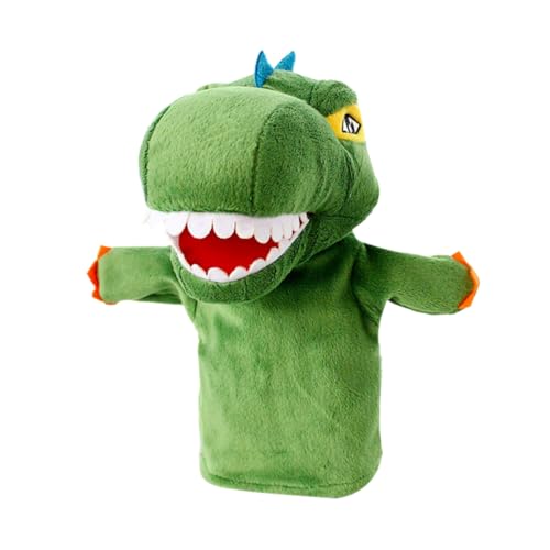 Cndiyald Dinosaurier Handpuppenhandschuhe Plüsch Dinosaurier Handpuppen Plüsch Dinosaurier Spielzeug Cartoon Tierhandwerk für Kindergärten Performance Pädagogik Spielzeug Green 23 cm von Cndiyald