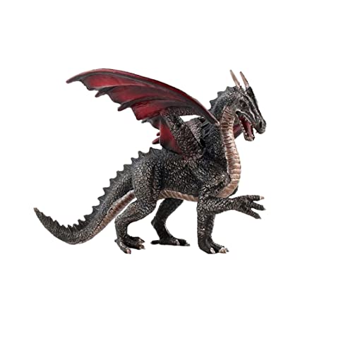 Cndiyald Dinosauriermodels Mini Dinosaurierspielzeug Plastikstein Dragon Dinosauriermodell Simulation Dinosaurierspielzeug Geschenk für Jungen Mädchen Schwarz von Cndiyald